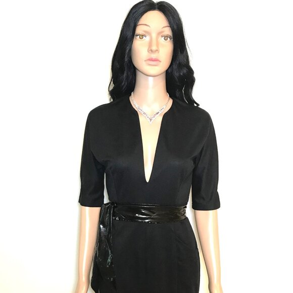 Lucky Lady Women's Black Short Sleeve Mini Dress with Belt - Size Medium - Picture 1 of 6